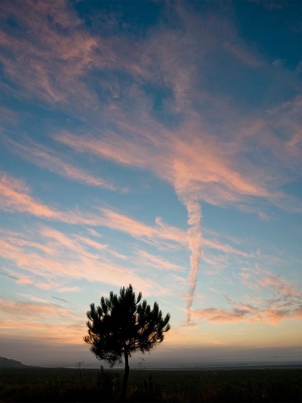 Sonne Bretagne 09-2012 D35_1178 als Smart-Objekt-1 Kopie.jpg - Am anderen Morgen vor dem Frühstück ca. 7:00 Uhr beim Gassi gehen diesen tollen Himmel mit der Kamera eingefangen.
